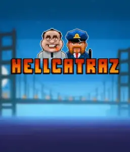 Enter the exciting world of Hellcatraz slot by Relax Gaming, highlighting a comic-style prisoner and a guard with the infamous Alcatraz prison and San Francisco skyline in the background. This image captures the adventure and mischief of an prison break-themed game, ideal for fans of retro gaming, delivering a entertaining adventure. 