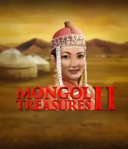 Discover the vibrant heritage of Mongolia with Mongol Treasures 2 slot by Endorphina, showcasing a stunning Mongolian woman clothed in traditional attire against a pastoral Mongolian steppe backdrop. This image evokes the spirit of Mongolian history, providing a unique cultural journey. 